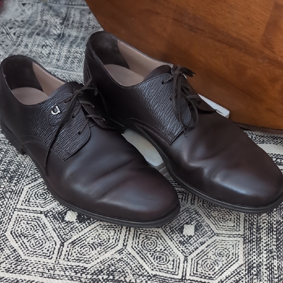 Salvatore Ferragamo Men's Brown Leather Shoes - Picture 2 of 12